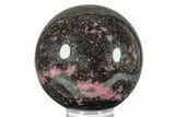 Polished Rhodonite Sphere - Madagascar #250767-1